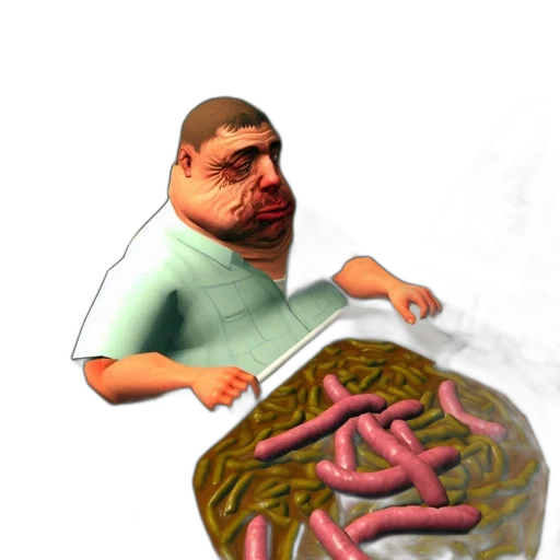 food, creature, animal, face, concept art, 3d render, photorealistic, pixel art transparent PNG cut-out