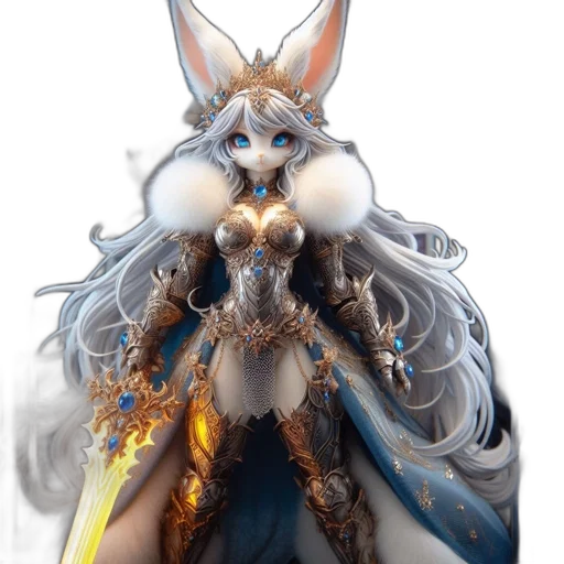 crown, staff, concept art, fantasy art, 3d render, anime, ornate, figurine transparent PNG cut-out