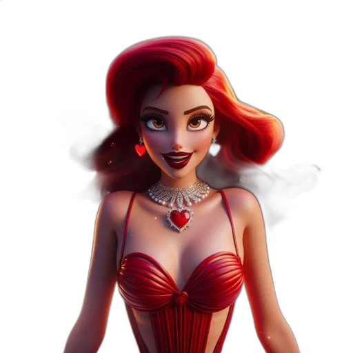 dress, jewelry, concept art, fantasy art, comic book art, cartoon, fire, red transparent PNG cut-out