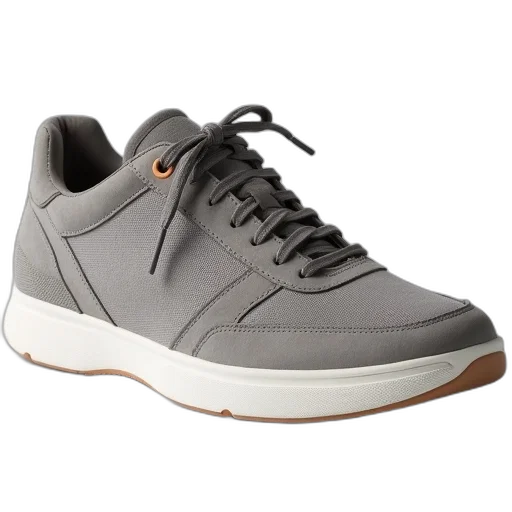 shoes, monochrome, ecco, womens, terra, grey, sued, trainer transparent PNG cut-out