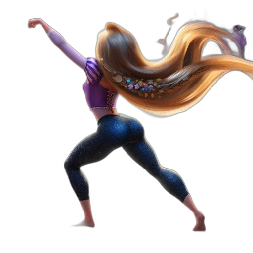 hair, concept art, 3d render, fantasy art, pixel art, animated, female, character transparent PNG cut-out