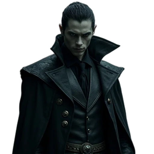 jacket, staff, concept art, fantasy art transparent PNG cut-out