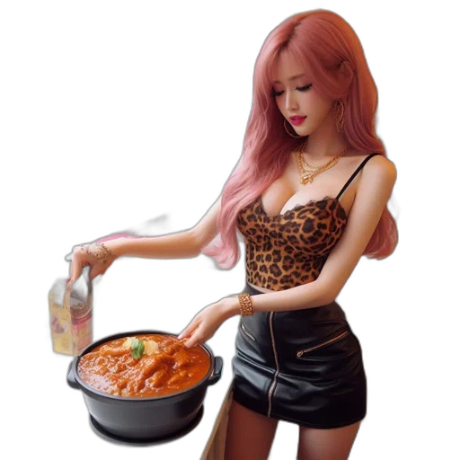 food, 3d render, concept art, photorealistic, fantasy art, fire, image, features transparent PNG cut-out