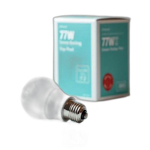 bottle, single, led, light, bulb, reflective, surface, silver transparent PNG cut-out