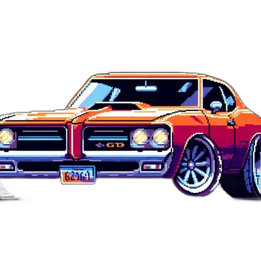 car, weapon, pixel art, concept art, photorealistic, comic book art, pixel, art transparent PNG cut-out