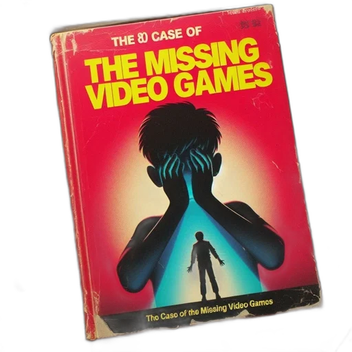 book, cover, titled, case, missing, video, games, features transparent PNG cut-out