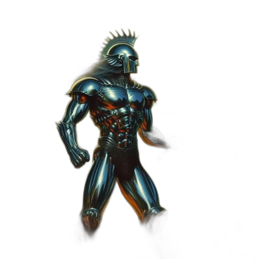 robot, creature, staff, jewelry, concept art, 3d render, fantasy art, comic book art transparent PNG cut-out