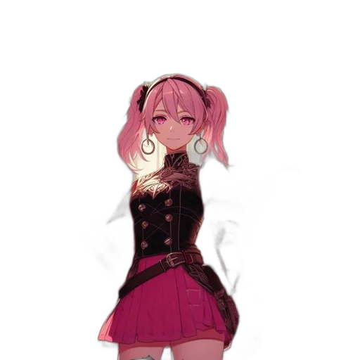 dress, staff, weapon, jacket, anime, pixel art, concept art, fantasy art transparent PNG cut-out