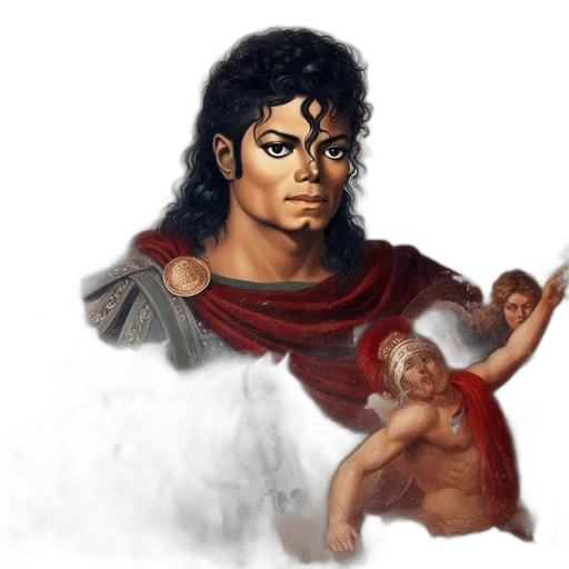 face, photorealistic, fantasy art, concept art, comic book art, michael, jackson, portrait transparent PNG cut-out