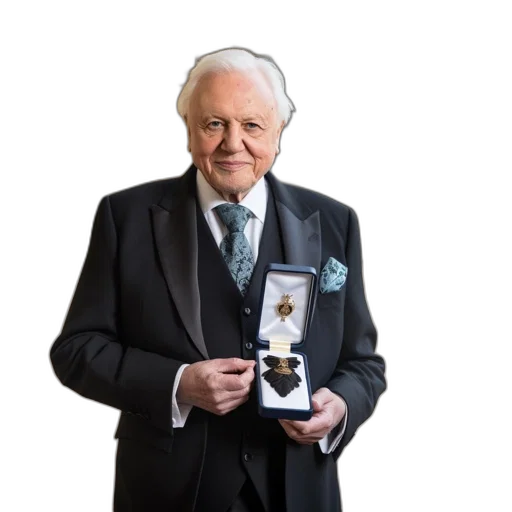 staff, elderly, man, formal, attire, holds, open, box transparent PNG cut-out