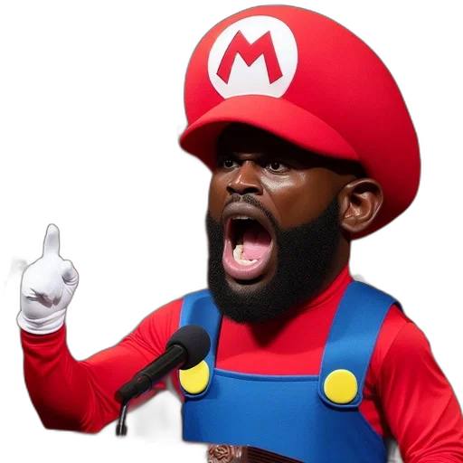 animal, creature, cartoon, man, dressed, mario, super, video transparent PNG cut-out