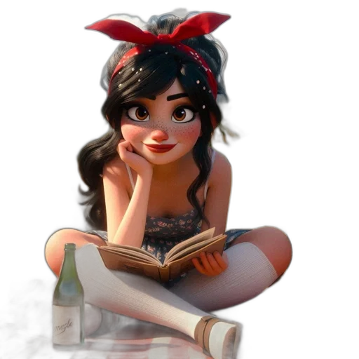 hat, face, crown, dress, fantasy art, concept art, comic book art, 3d render transparent PNG cut-out