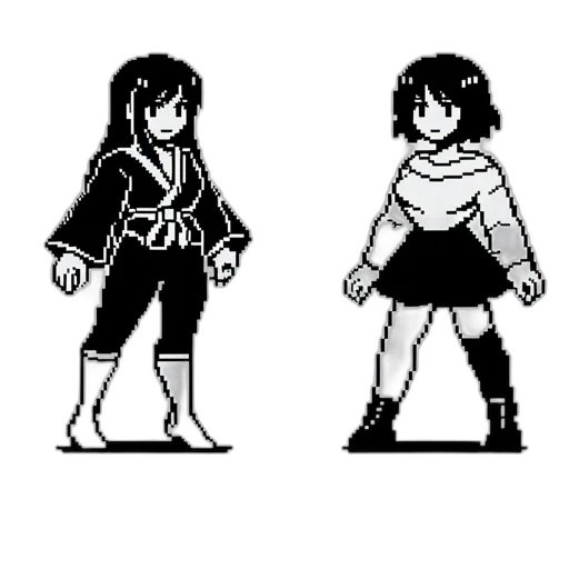 pixel art, concept art, comic book art, anime, monochrome, dark, red, pastel transparent PNG cut-out