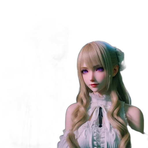 staff, face, dress, creature, 3d render, fantasy art, photorealistic, anime transparent PNG cut-out