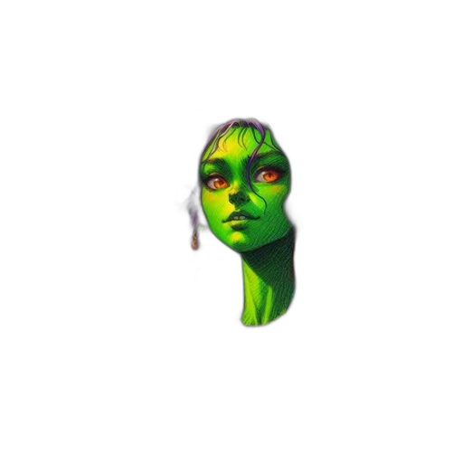 face, creature, mask, robot, pixel art, 3d render, concept art, photorealistic transparent PNG cut-out