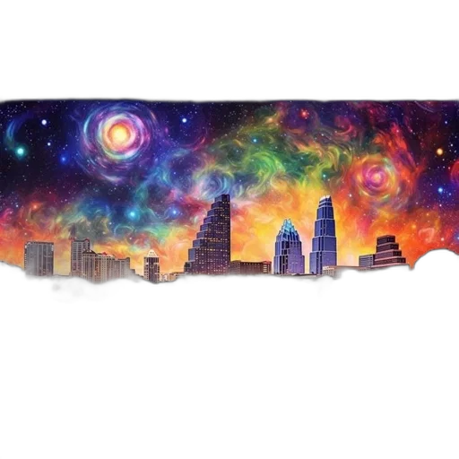 watercolor, fantasy art, concept art, outer space, celestial, scene, swirling, galaxies transparent PNG cut-out