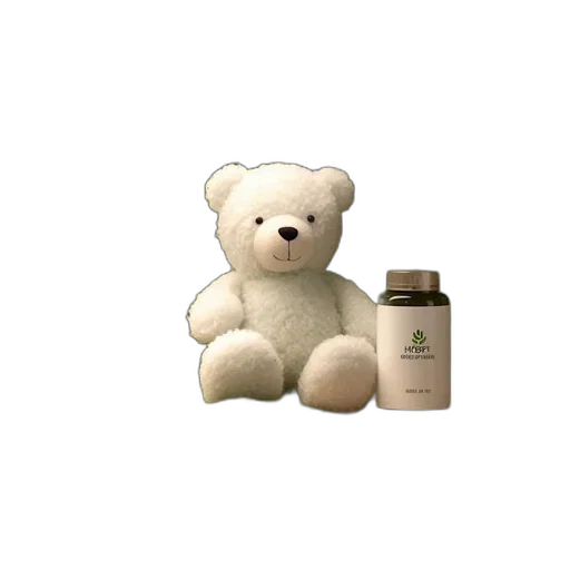 earth tones, teddy, bear, sits, wooden, surface, beside, jar transparent PNG cut-out