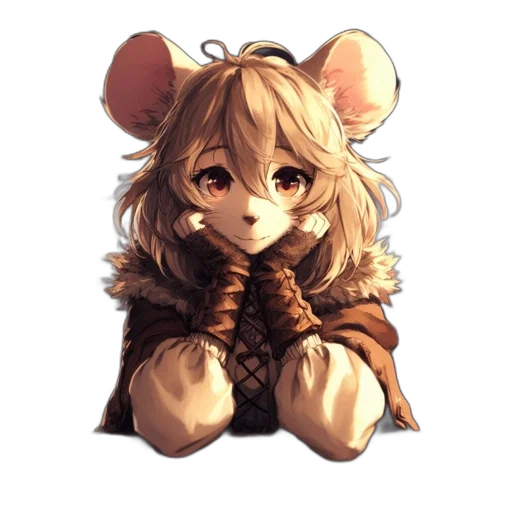 staff, animal, face, mask, pixel art, anime, concept art, fantasy art transparent PNG cut-out