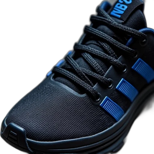 shoes, 3d render, blue, close transparent PNG cut-out