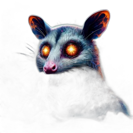 animal, creature, face, staff, concept art, fantasy art, watercolor, photorealistic transparent PNG cut-out