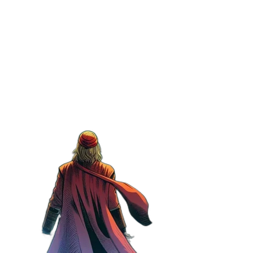 jacket, sword, hat, staff, concept art, comic book art, 3d render, pixel art transparent PNG cut-out
