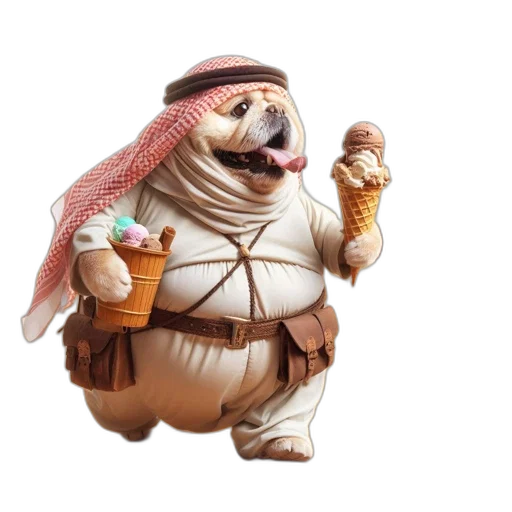 food, staff, creature, animal, 3d render, concept art, photorealistic, cartoon transparent PNG cut-out