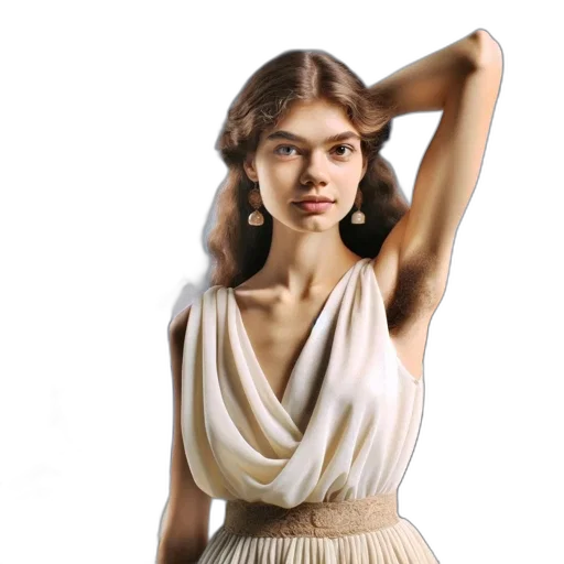 dress, jewelry, face, photorealistic, concept art, 3d render, fantasy art, earth tones transparent PNG cut-out