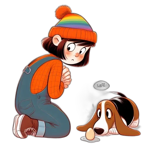 hat, animal, creature, cartoon, concept art, watercolor, pixel art, snow transparent PNG cut-out