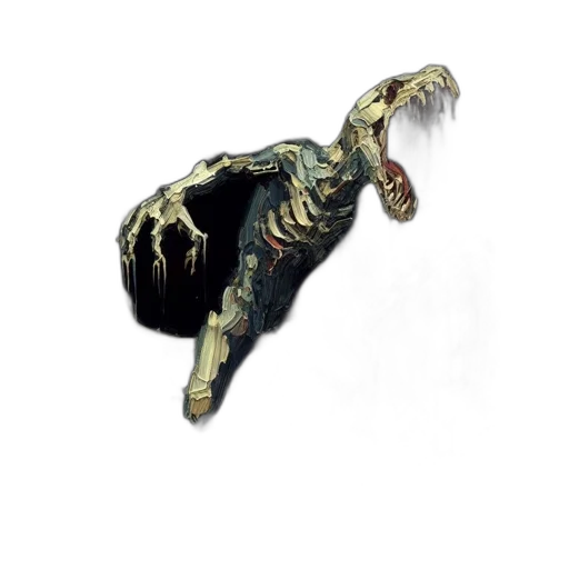 creature, animal, staff, dragon, concept art, 3d render, watercolor, photorealistic transparent PNG cut-out