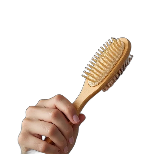 hair, weapon, staff, food, 3d render, photorealistic, person, holding transparent PNG cut-out