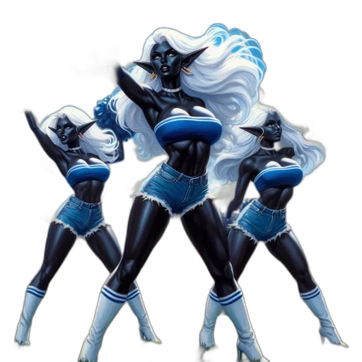 robot, staff, concept art, comic book art, fantasy art, 3d render, blue, three transparent PNG cut-out
