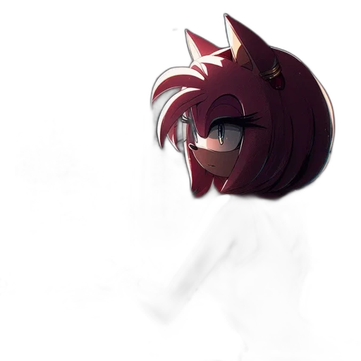 mask, staff, creature, hair, anime, pixel art, concept art, 3d render transparent PNG cut-out