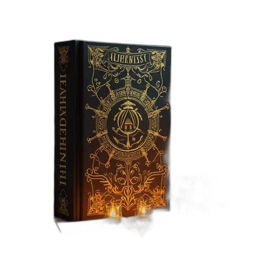 fantasy art, concept art, alchemist, book, cover transparent PNG cut-out