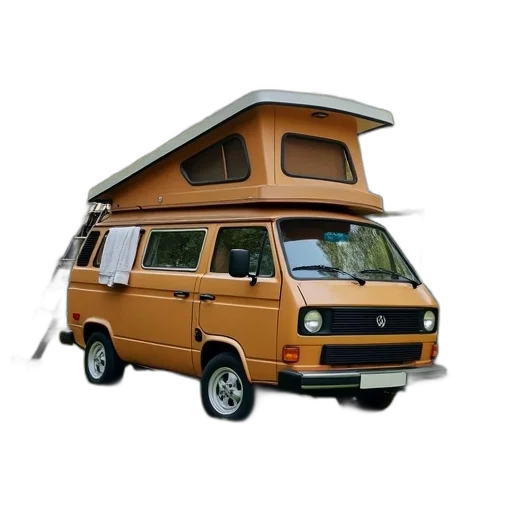 car, furniture, 3d render, photorealistic, concept art, small, brown, two-story transparent PNG cut-out