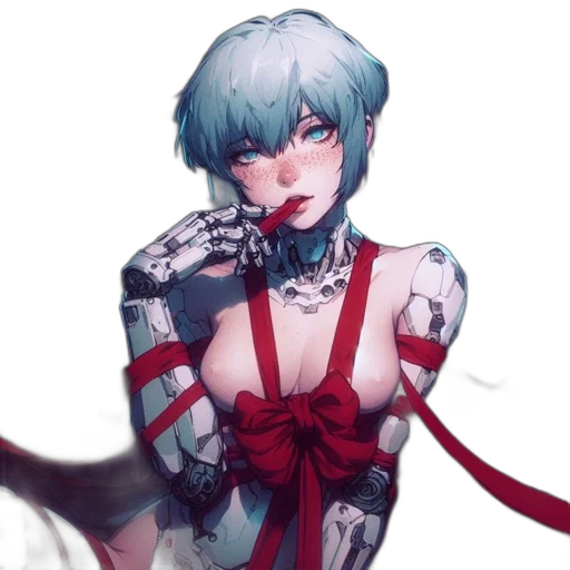 dress, robot, weapon, jewelry, cyberpunk, anime, fantasy art, concept art transparent PNG cut-out