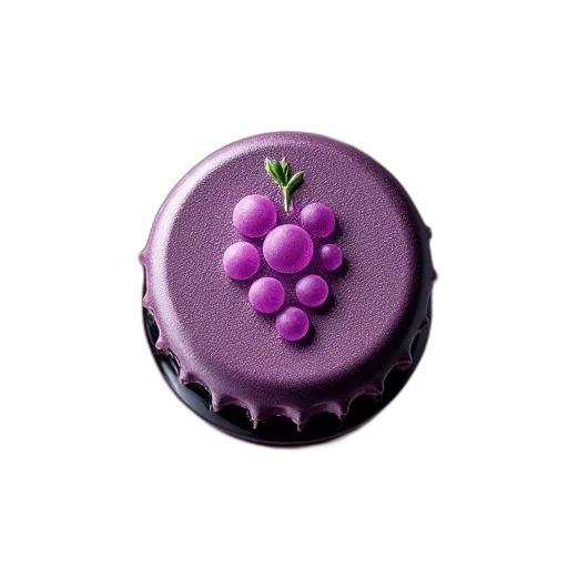 food, crown, jewelry, 3d render, photorealistic, dark, grape, soda transparent PNG cut-out