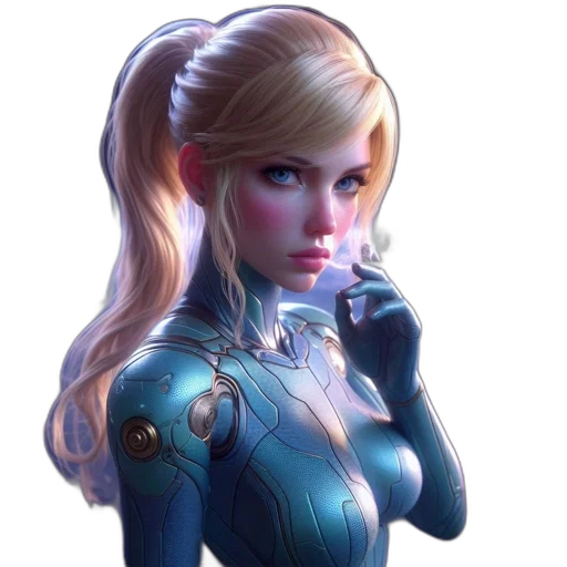 robot, face, staff, dress, concept art, fantasy art, comic book art, 3d render transparent PNG cut-out
