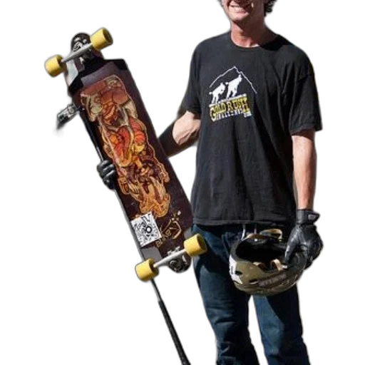 staff, weapon, animal, creature, man, black, t-shirt, mountain transparent PNG cut-out