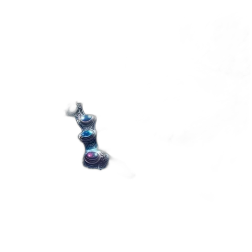 jewelry, robot, staff, weapon, 3d render, pixel art, concept art, outer space transparent PNG cut-out