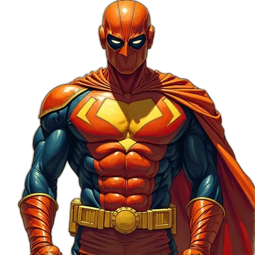comic book art, concept art, photorealistic, cartoon, cover, plast, man, comics transparent PNG cut-out