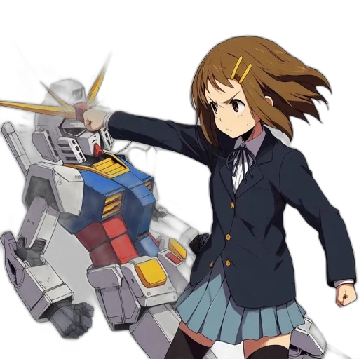 weapon, robot, jacket, sword, anime, concept art, pixel art, cartoon transparent PNG cut-out