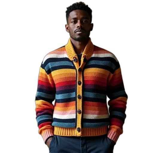 jacket, colorful, paul, smith, multicolored, stripe, cardigan transparent PNG cut-out