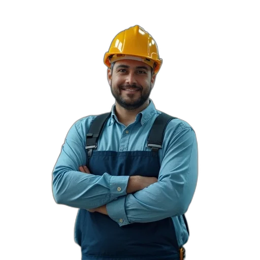 staff, hat, face, robot transparent PNG cut-out