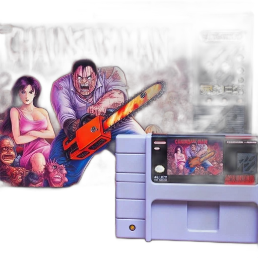 furniture, vaporwave, concept art, cyberpunk, boxed, snes, version, chainsaw transparent PNG cut-out