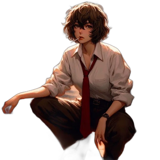 staff, jacket, face, creature, concept art, pixel art, photorealistic, anime transparent PNG cut-out