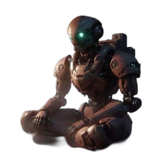 robot, weapon, creature, animal, concept art, 3d render, cyberpunk, pixel art transparent PNG cut-out
