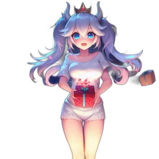 crown, dress, staff, robot, pixel art, concept art, fantasy art, anime transparent PNG cut-out