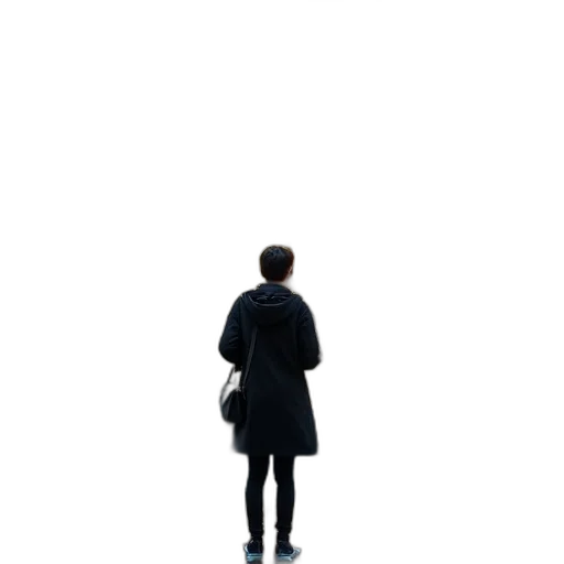 jacket, dress, staff, umbrella, concept art, 3d render, photorealistic, pixel art transparent PNG cut-out