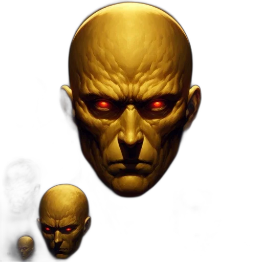 mask, face, concept art, 3d render, photorealistic, fantasy art, golden, central transparent PNG cut-out