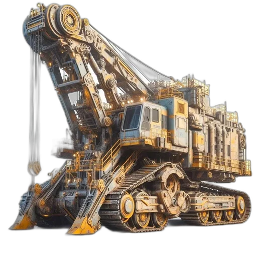 robot, weapon, car, concept art, 3d render, industrial, machine, prominent transparent PNG cut-out